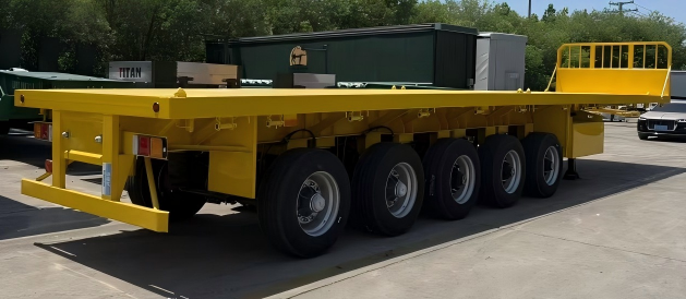 平板半挂 Flatbed semi-trailer