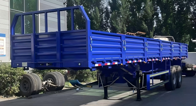 栏板式半挂 Flatbed semi-trailer