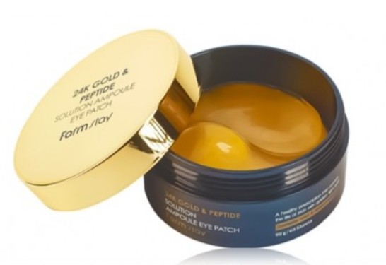 Farmstay – 24K Gold & Peptide Solution Ampoule Eye Patch – hidrogelinės paakių pagalvėlės 90g