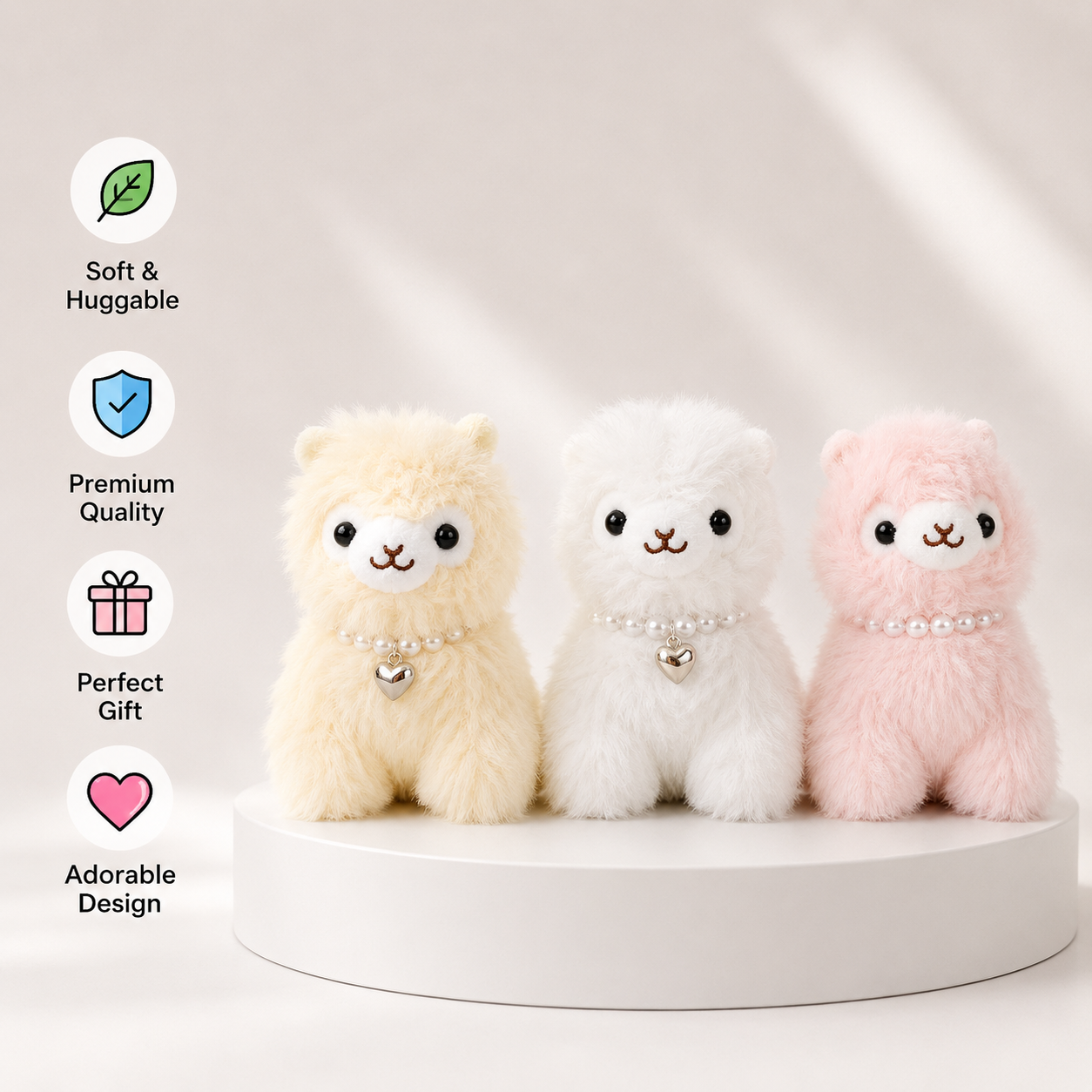 Cute Alpaca Llama Plushie - Magnetic Shoulder Buddy