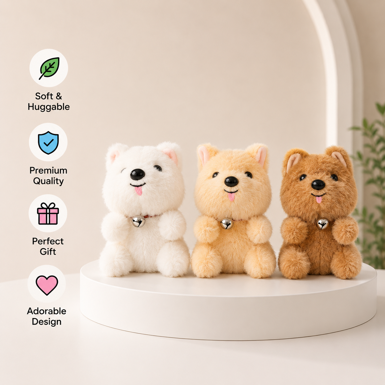 Cute Dog Puppy Plushie -Magnetic Shoulder Buddy