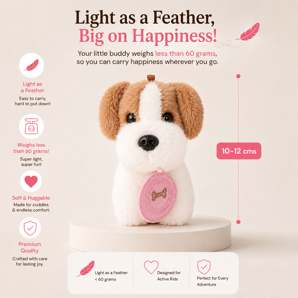 Beagle Dog Puppy Plushie - Magnetic Shoulder Buddy
