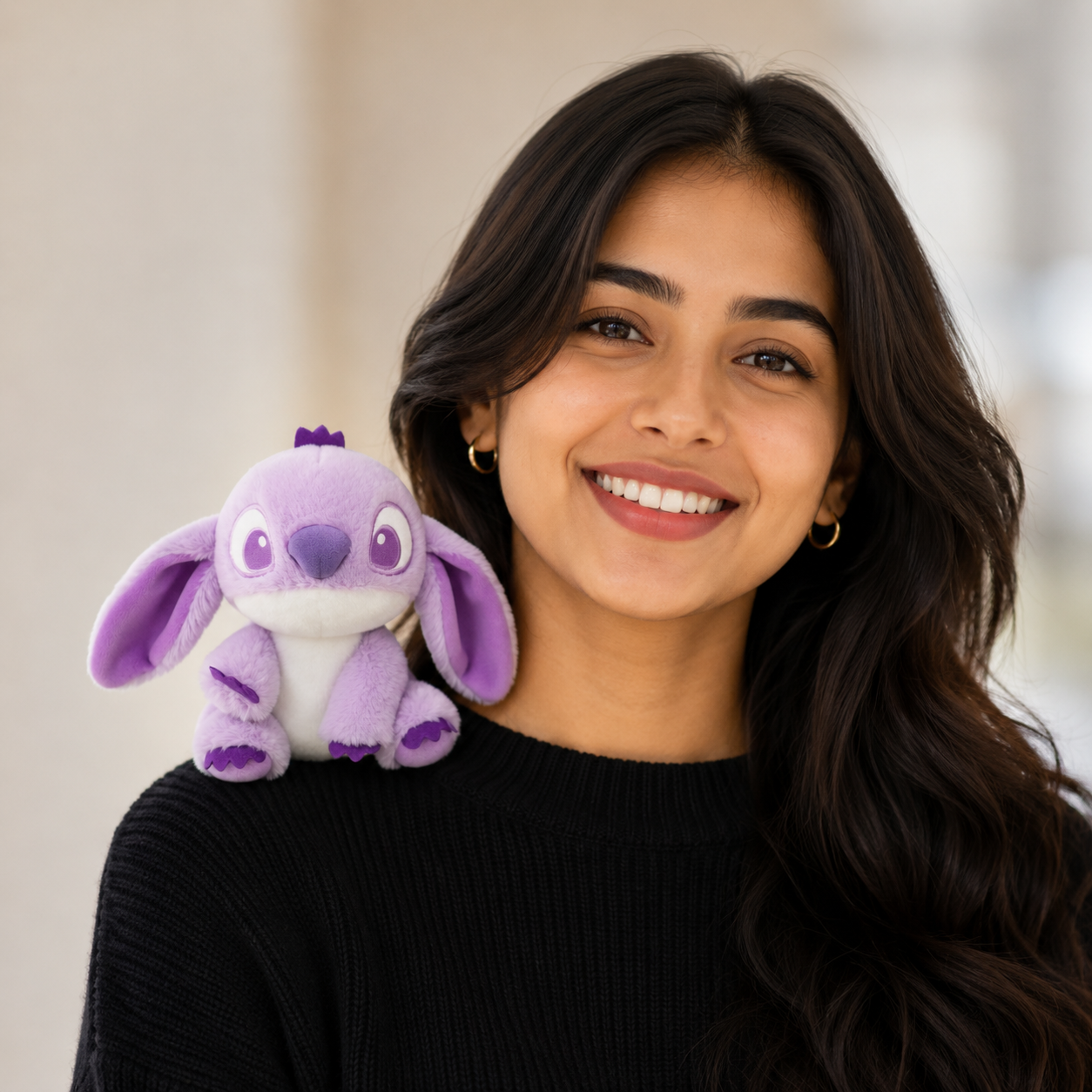 Purple Stitch Plushie - Magnetic Shoulder Buddy