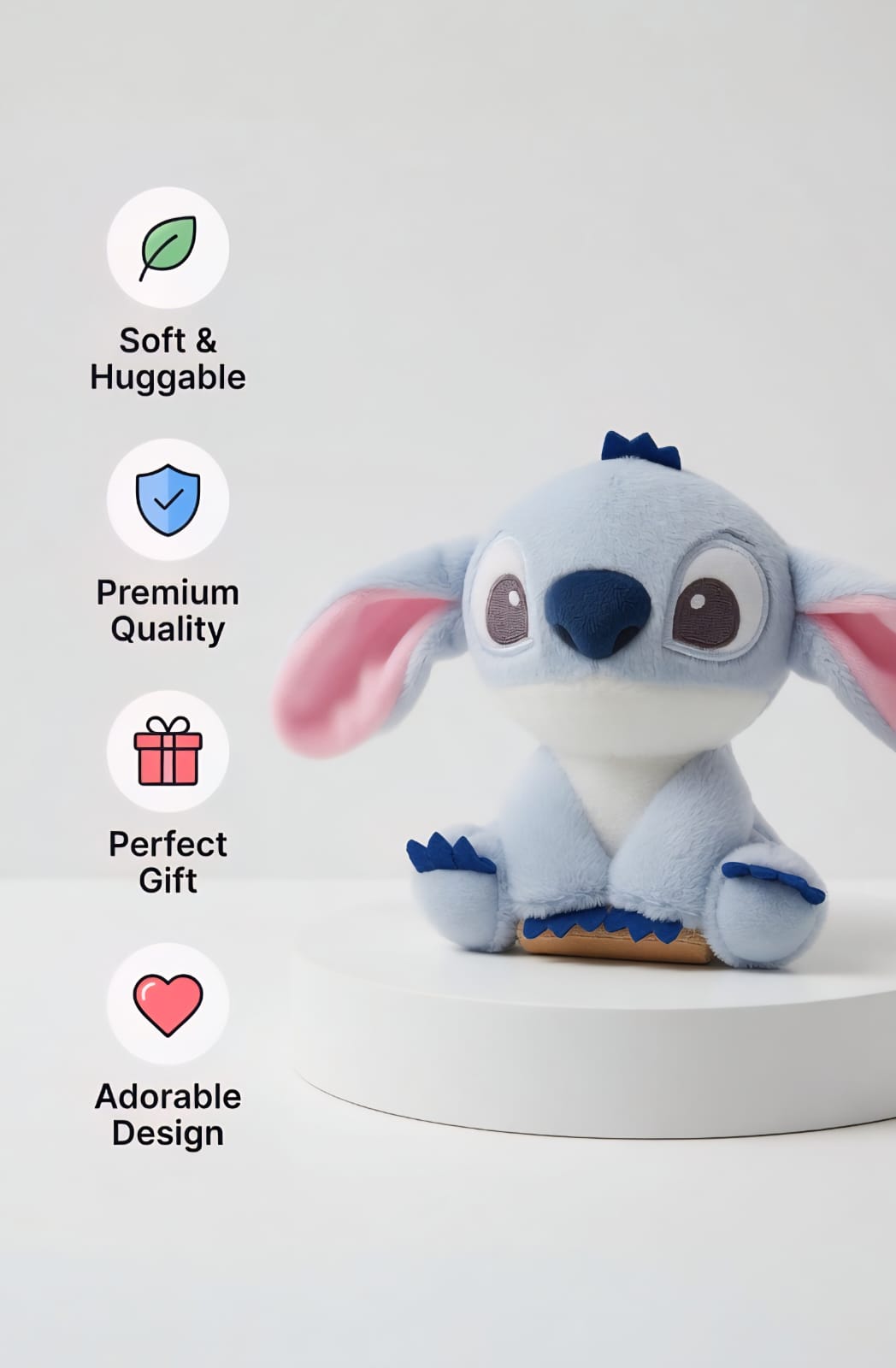 Sky Blue Stitch Plushie - Magnetic Shoulder Buddy