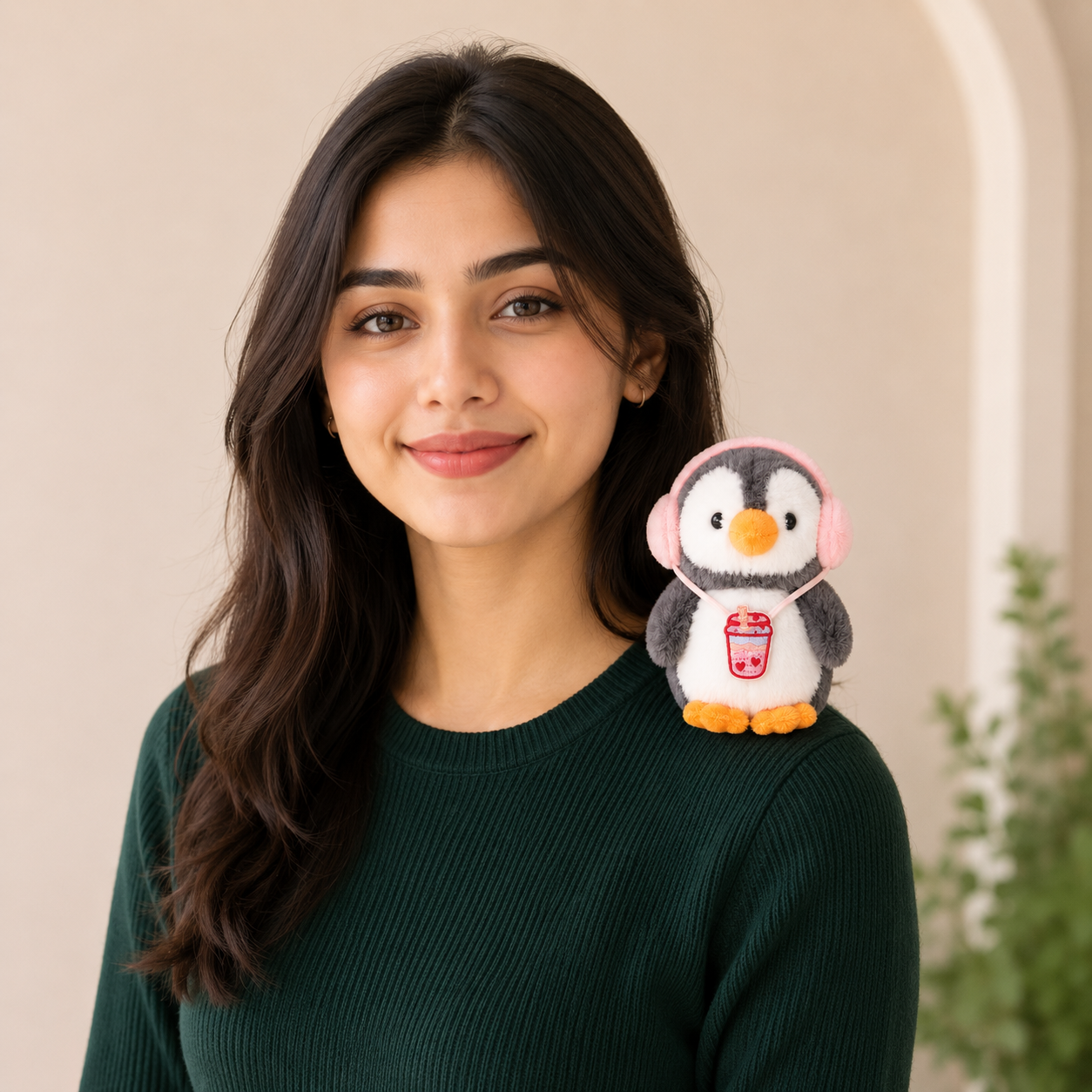 Gen Z Penguin Plushie - Magnetic Shoulder Buddy