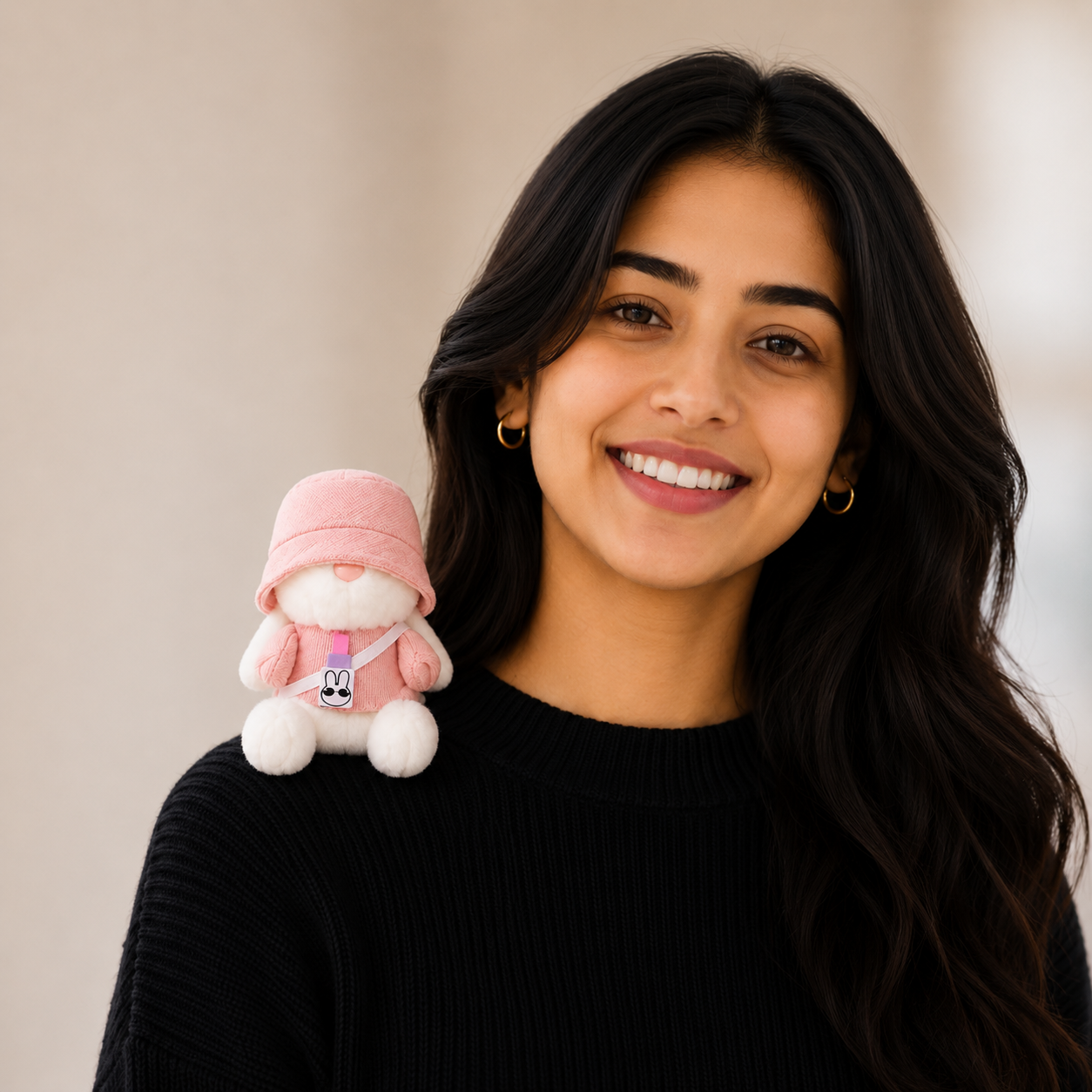 Super Cool Gen Z Bunny Plushie - Magnetic Shoulder Buddy