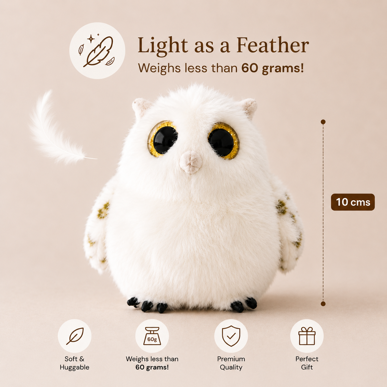 Harry Potter Owl Plushie - Magnetic Shoulder Buddy