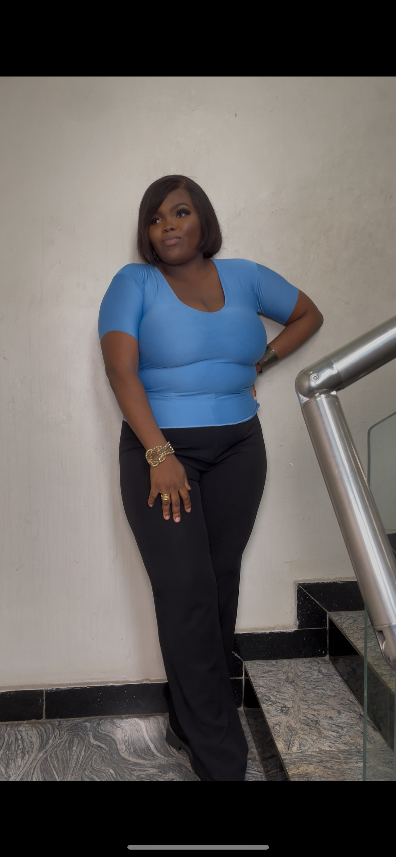 The V-Neck Short Sleeve Full Length Top