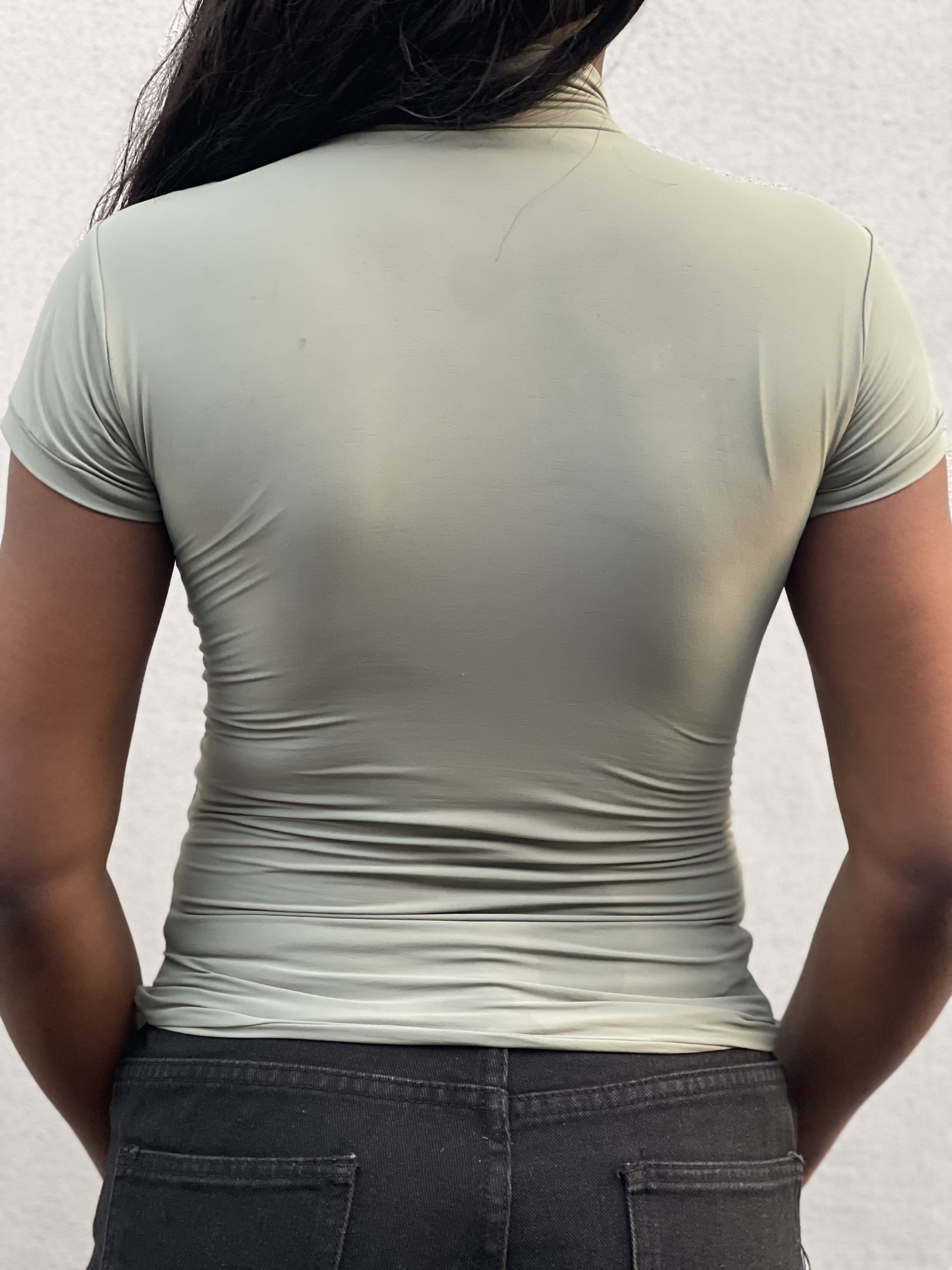 The Collared neck short sleeve full length top
