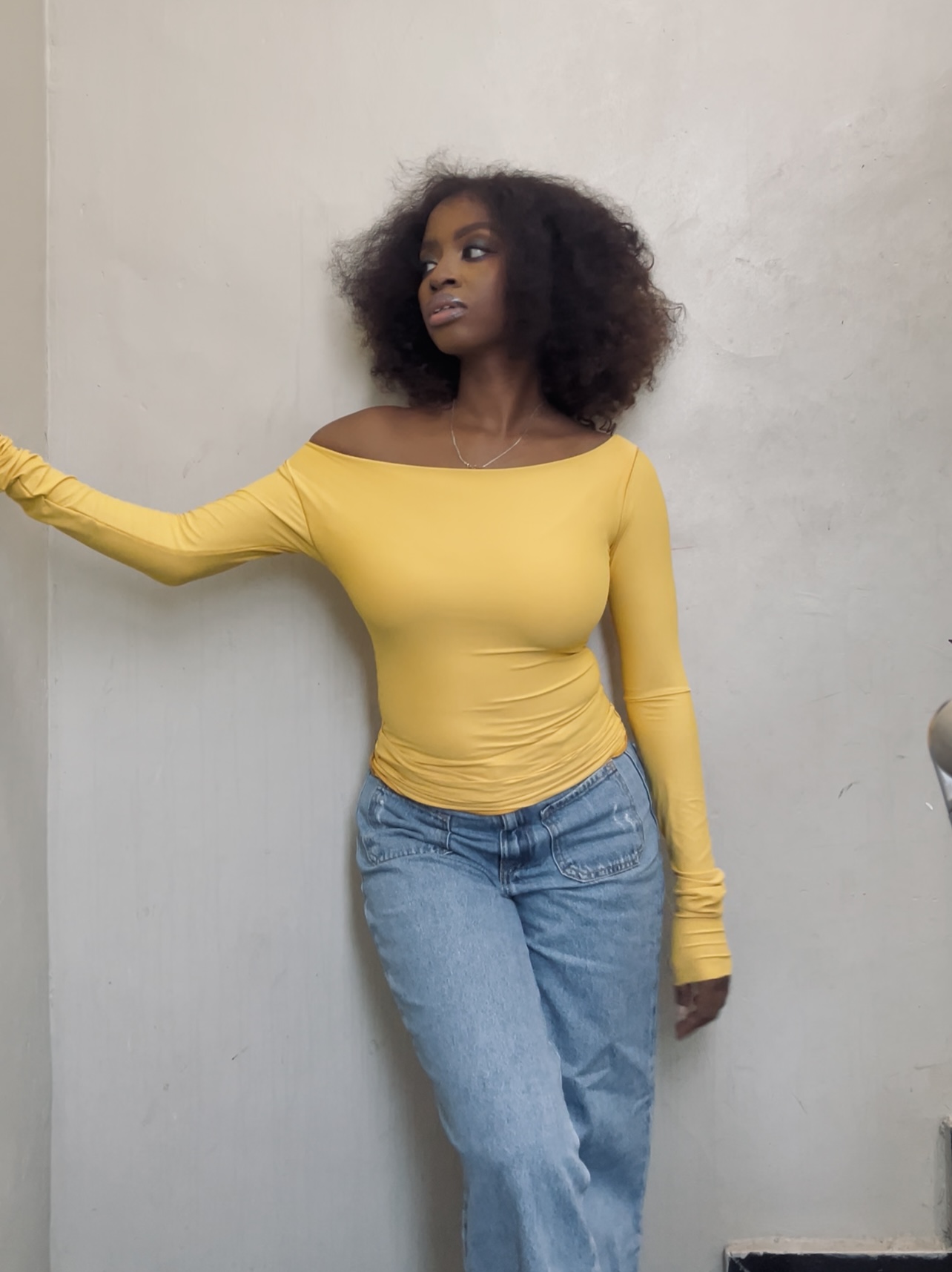 The Slash Neck Long Sleeve Full Length Top