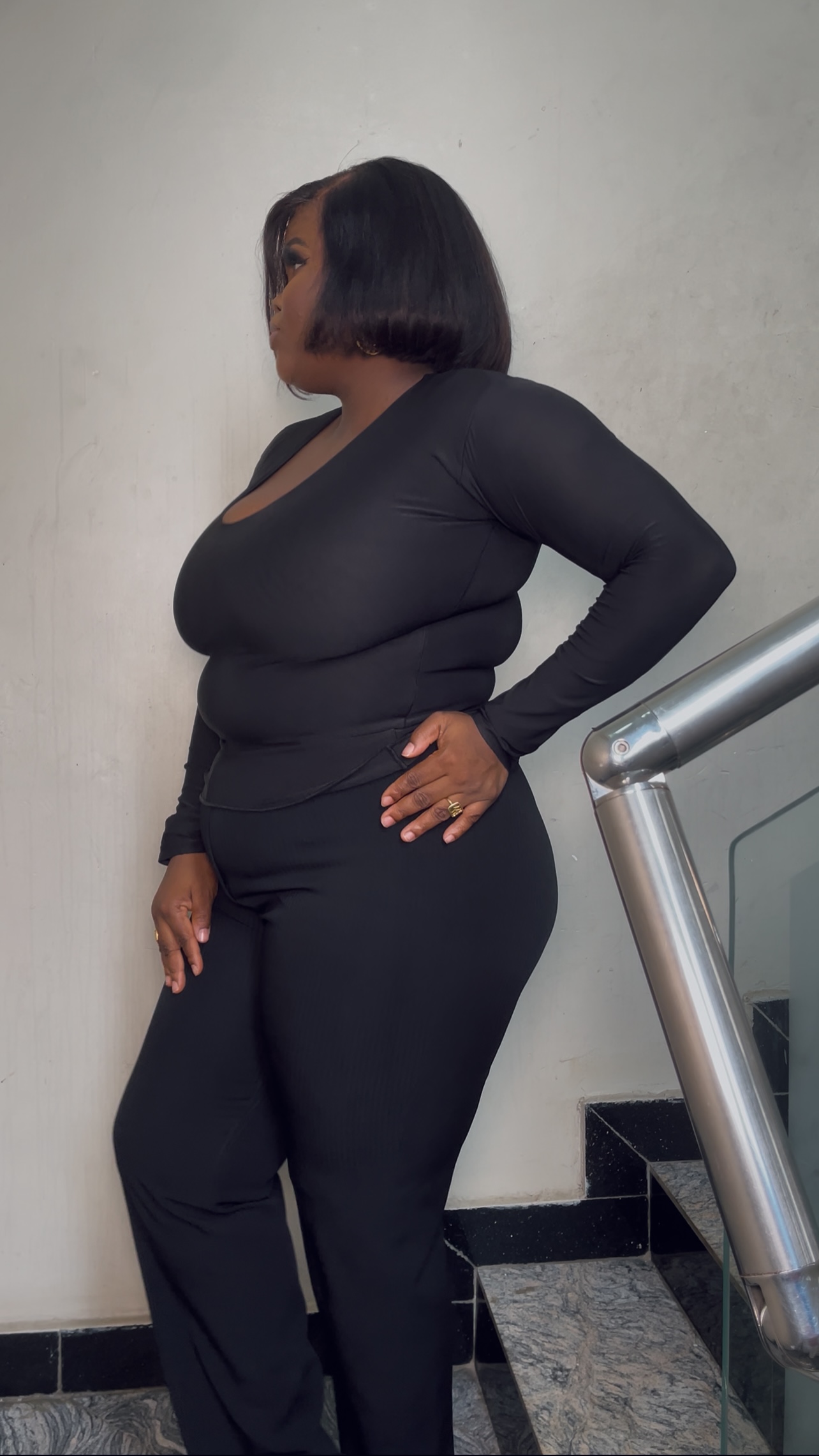 The V-Neck Long Sleeve Full Length Top 