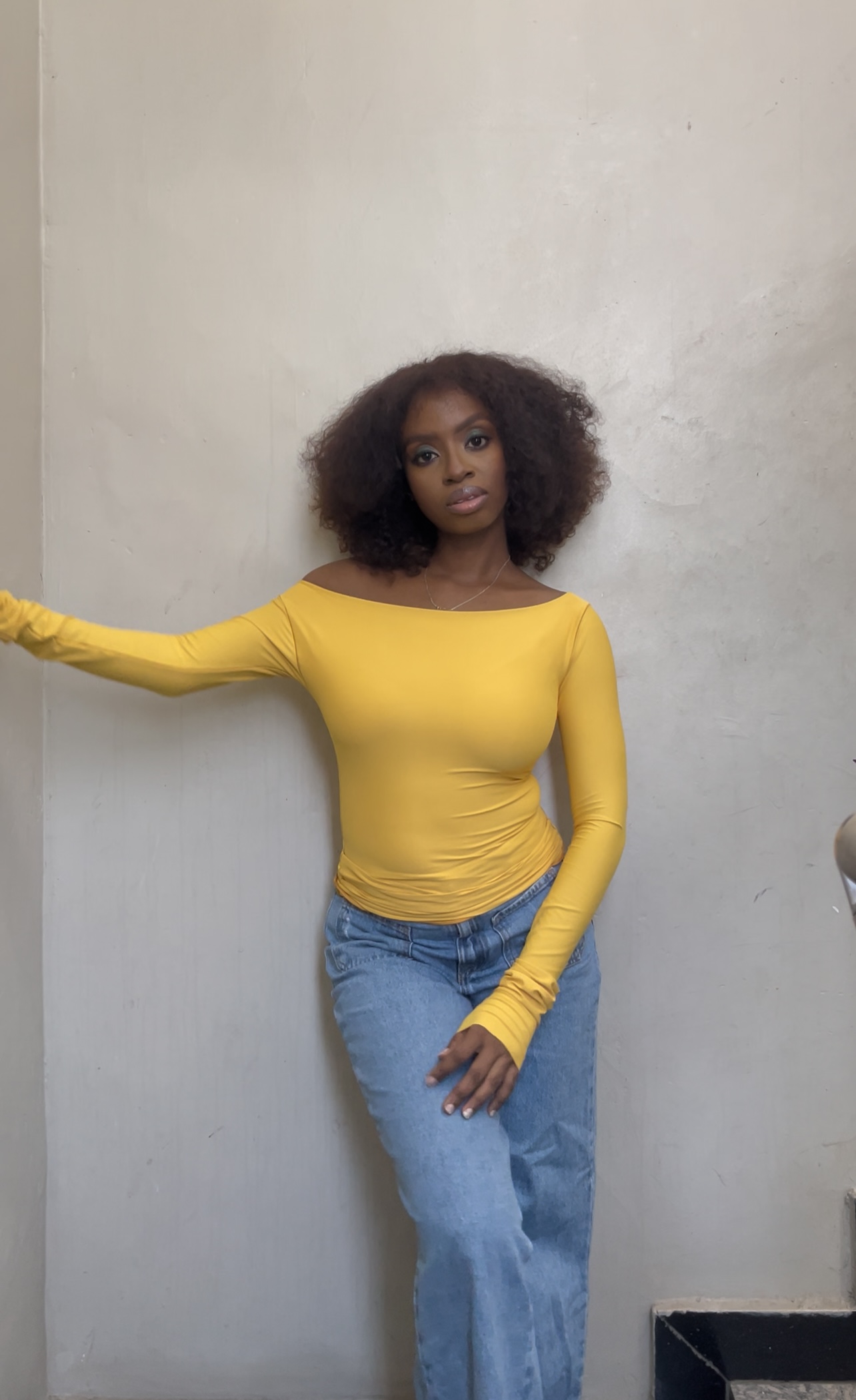 The Slash Neck Long Sleeve Full Length Top
