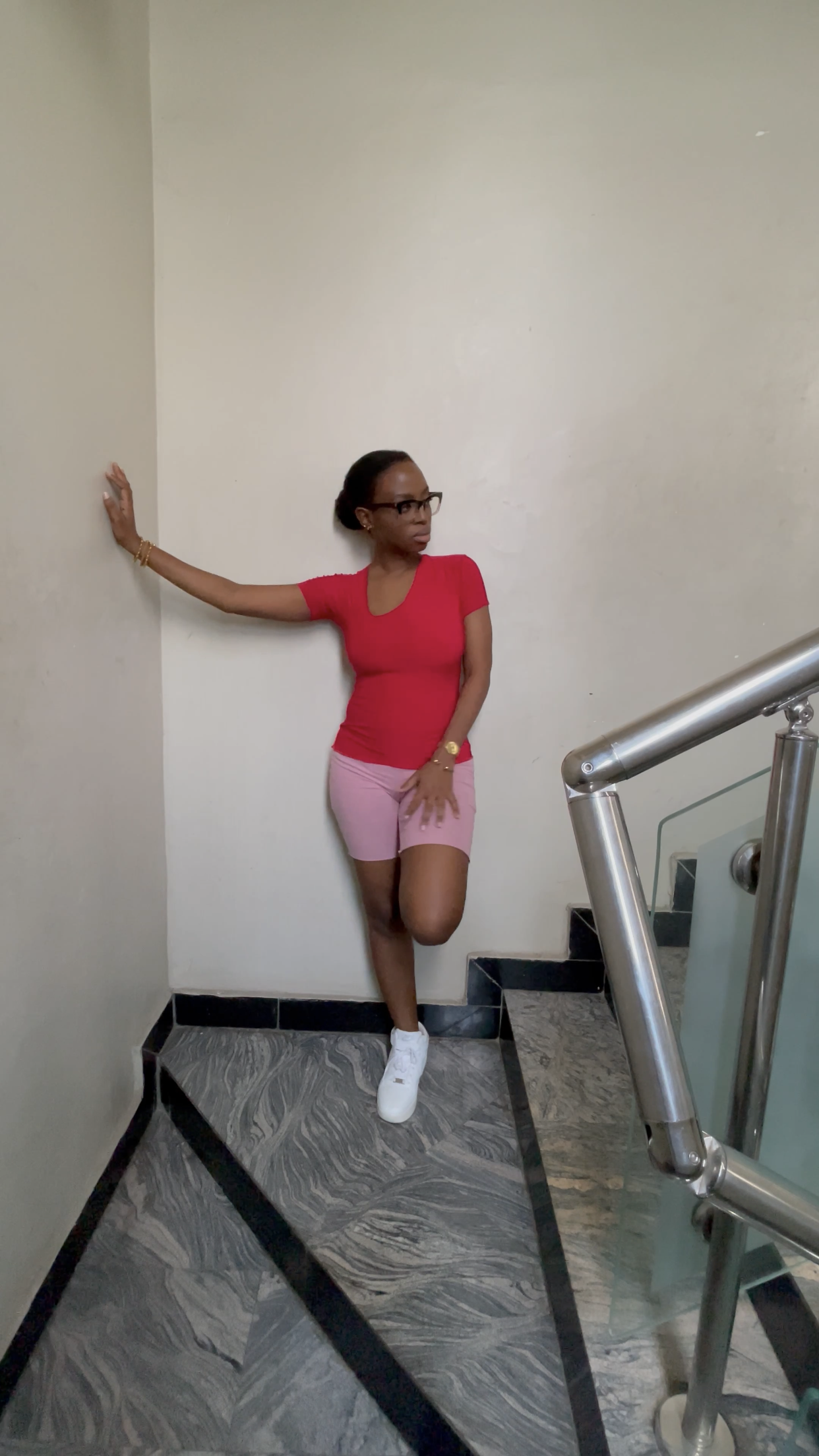 The Side V-Neck Short Sleeve Full Length Top