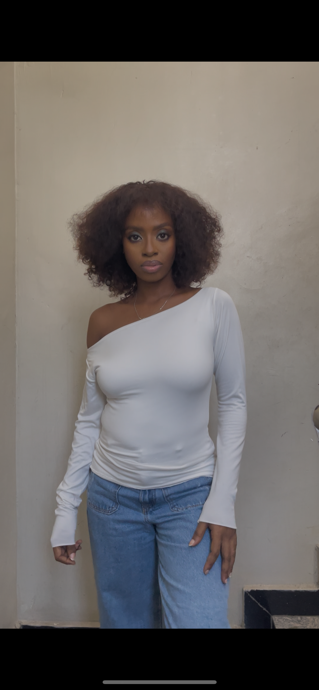 The Slash Neck Long Sleeve Full Lenght Top