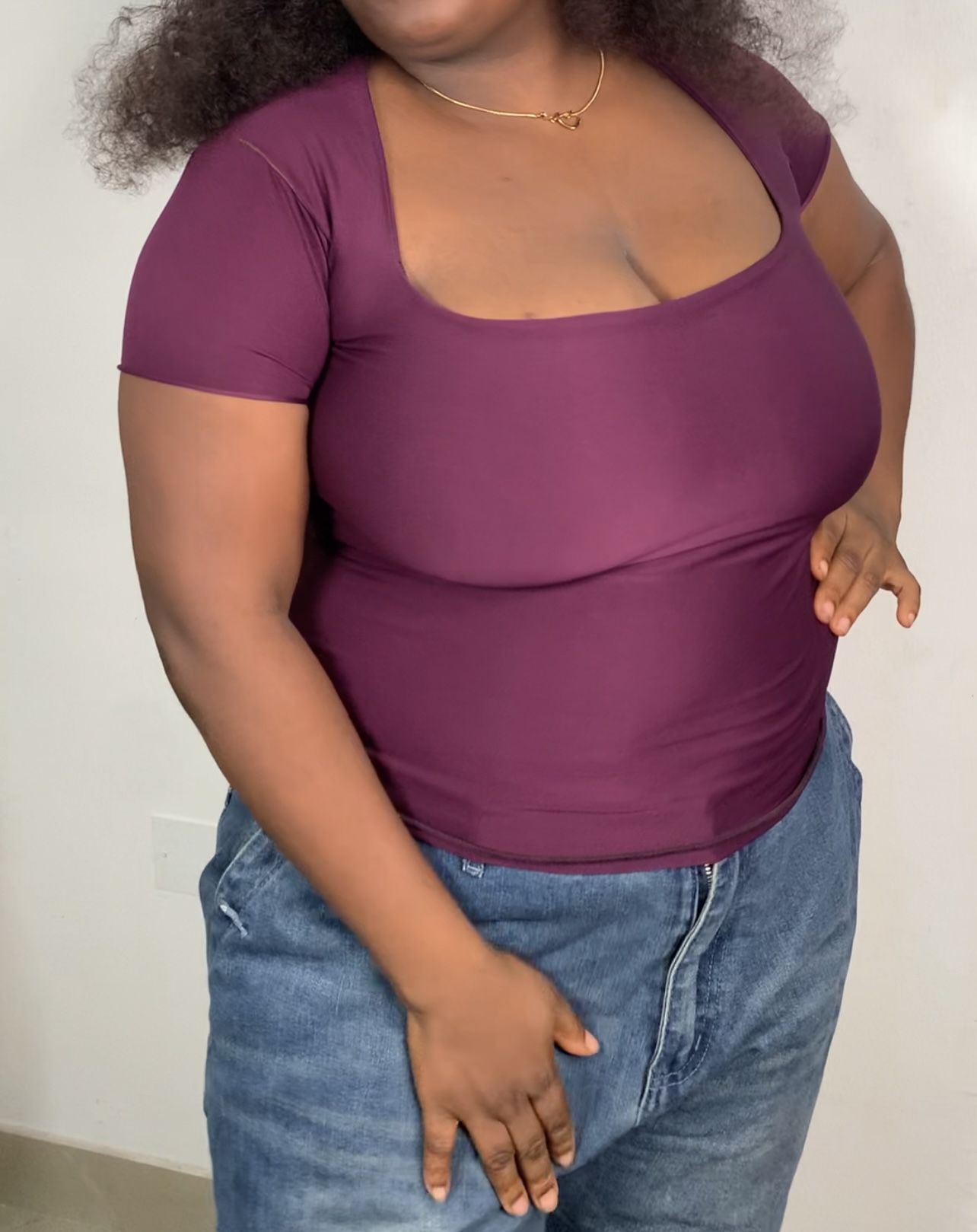 The Queen Victoria Neck Short Sleeve Full Length Top 