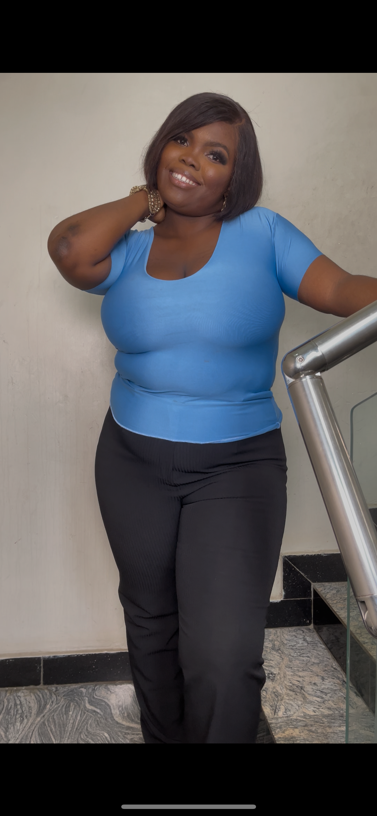 The V-Neck Short Sleeve Full Length Top