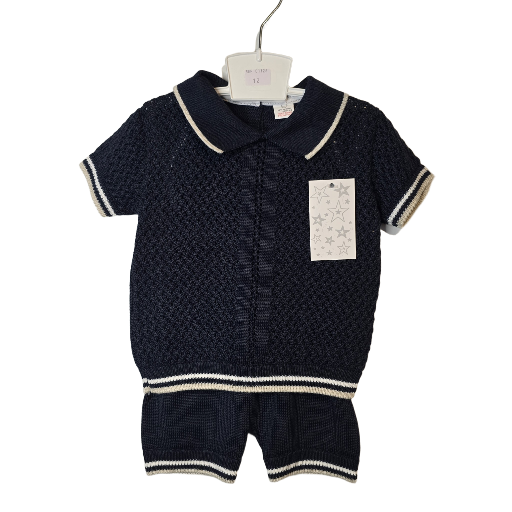 Spanish Navy Baby Knit Set