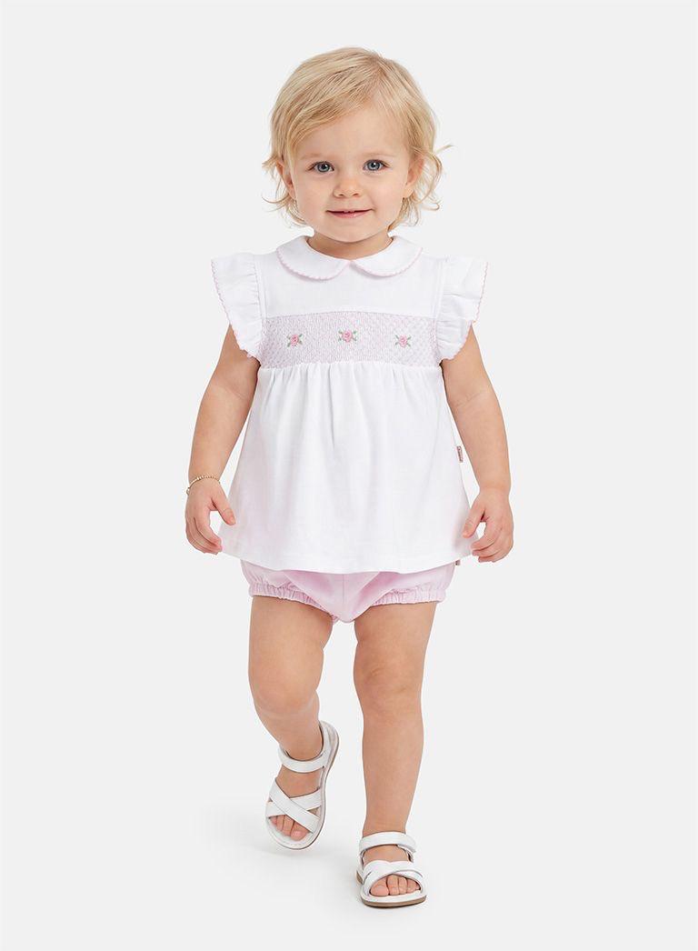 Baby Girl White & Pink Summer Outfit