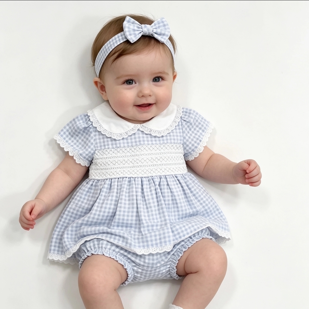 Baby Girl Gingham Dress Set