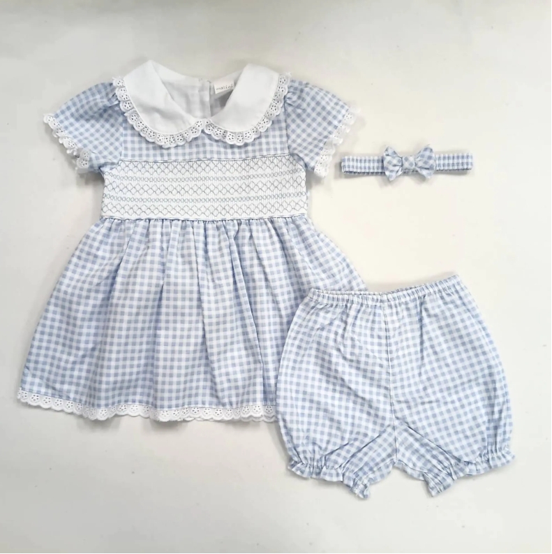 Baby Girl Gingham Dress Set