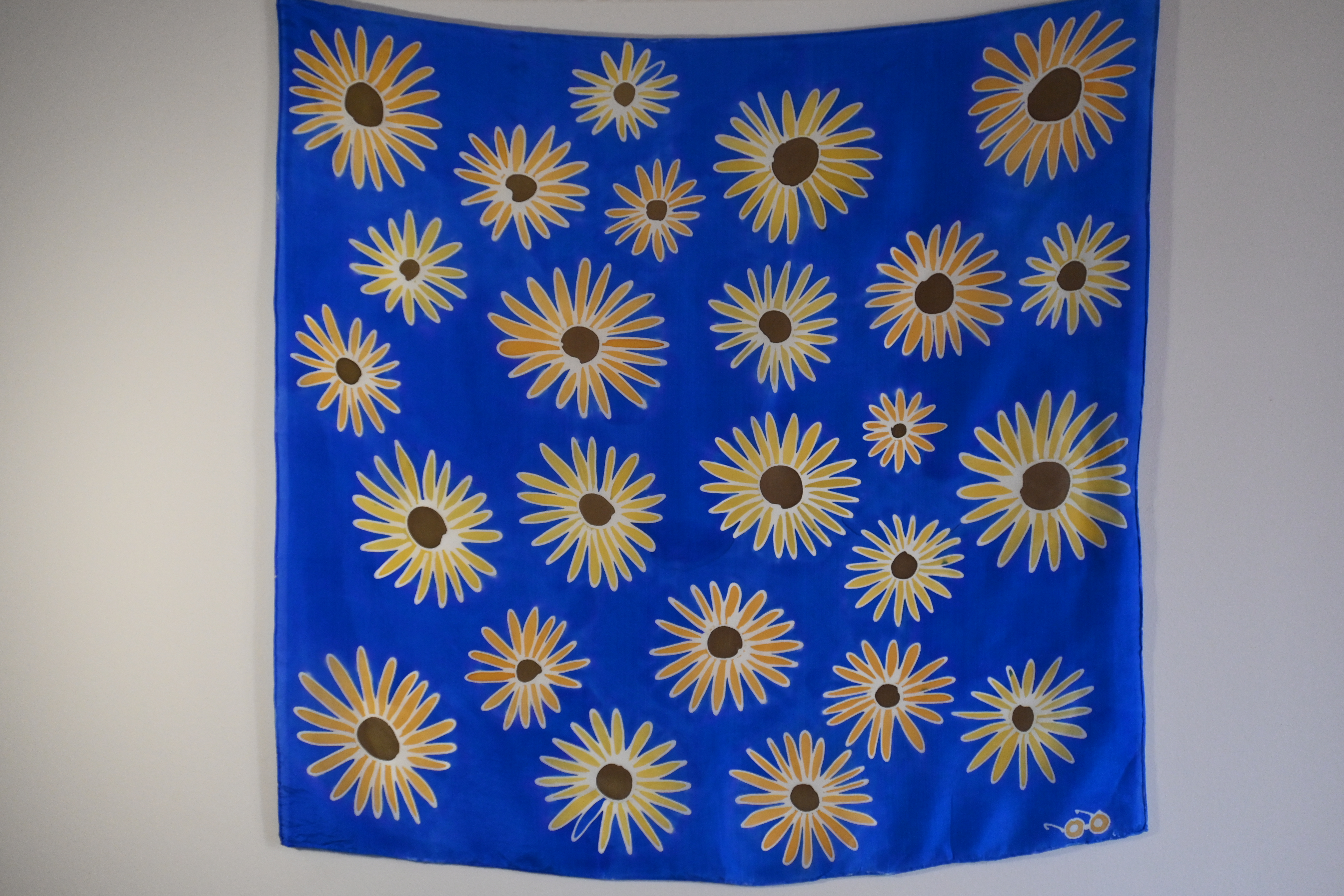Pañuelo Azul con Margaritas