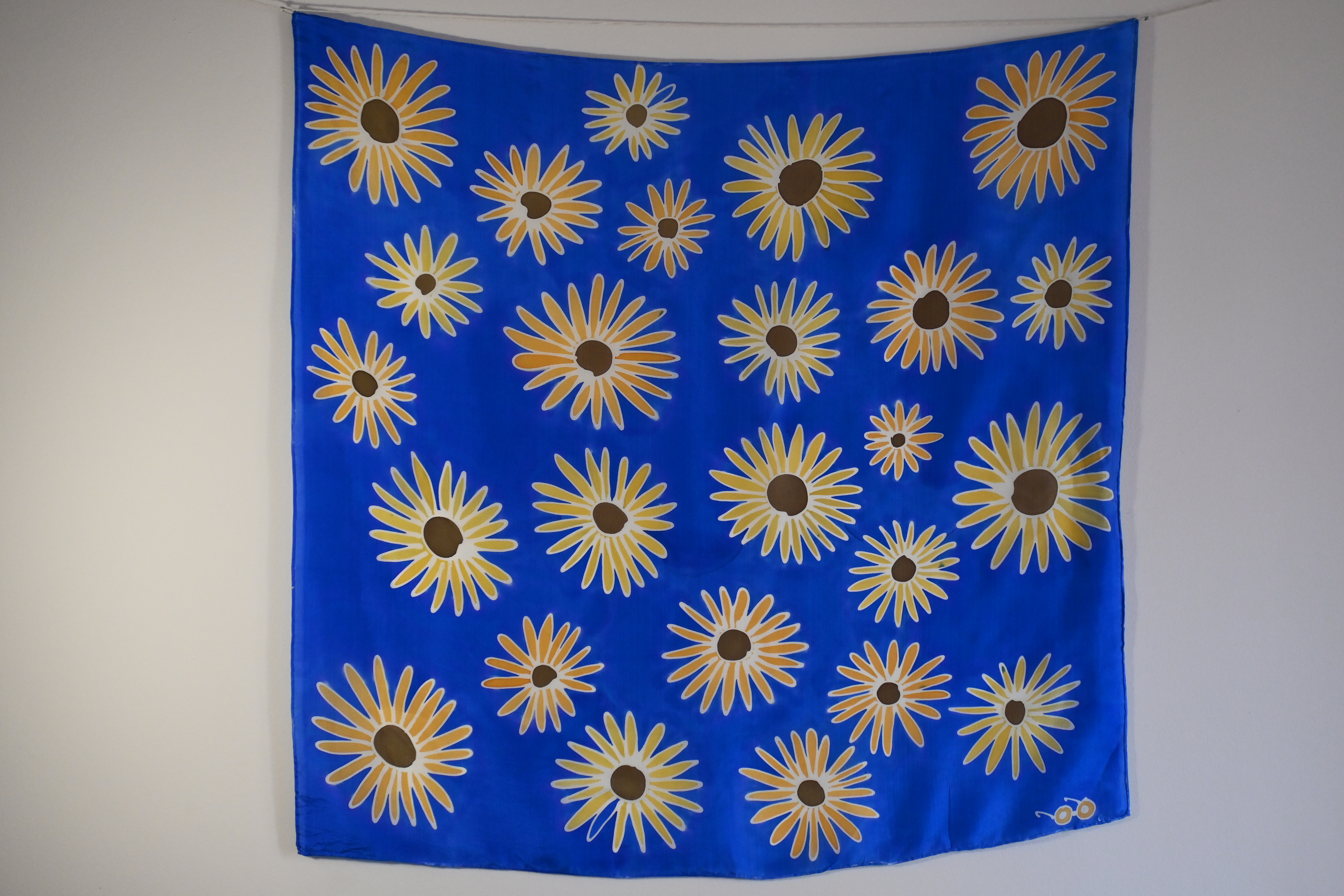 Pañuelo Azul con Margaritas