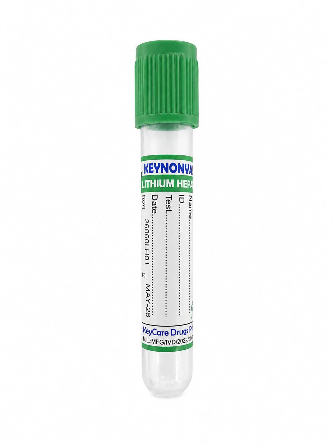 Lithium Heparin Blood Collection Tube