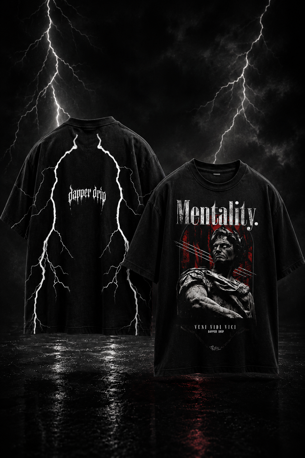 Mentality Black Graphic T-Shirt