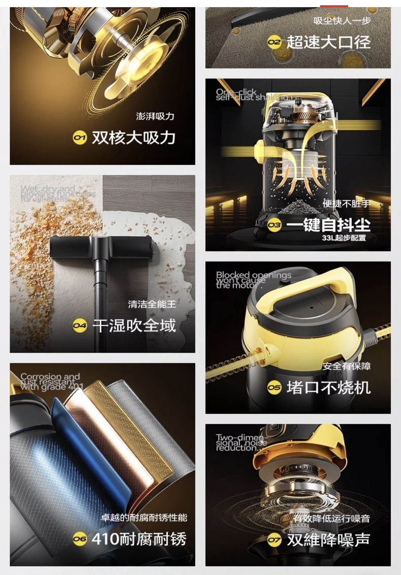 Multi-Function Wet Dry Blower Stainless Steel Canister Vacuum Cleaner