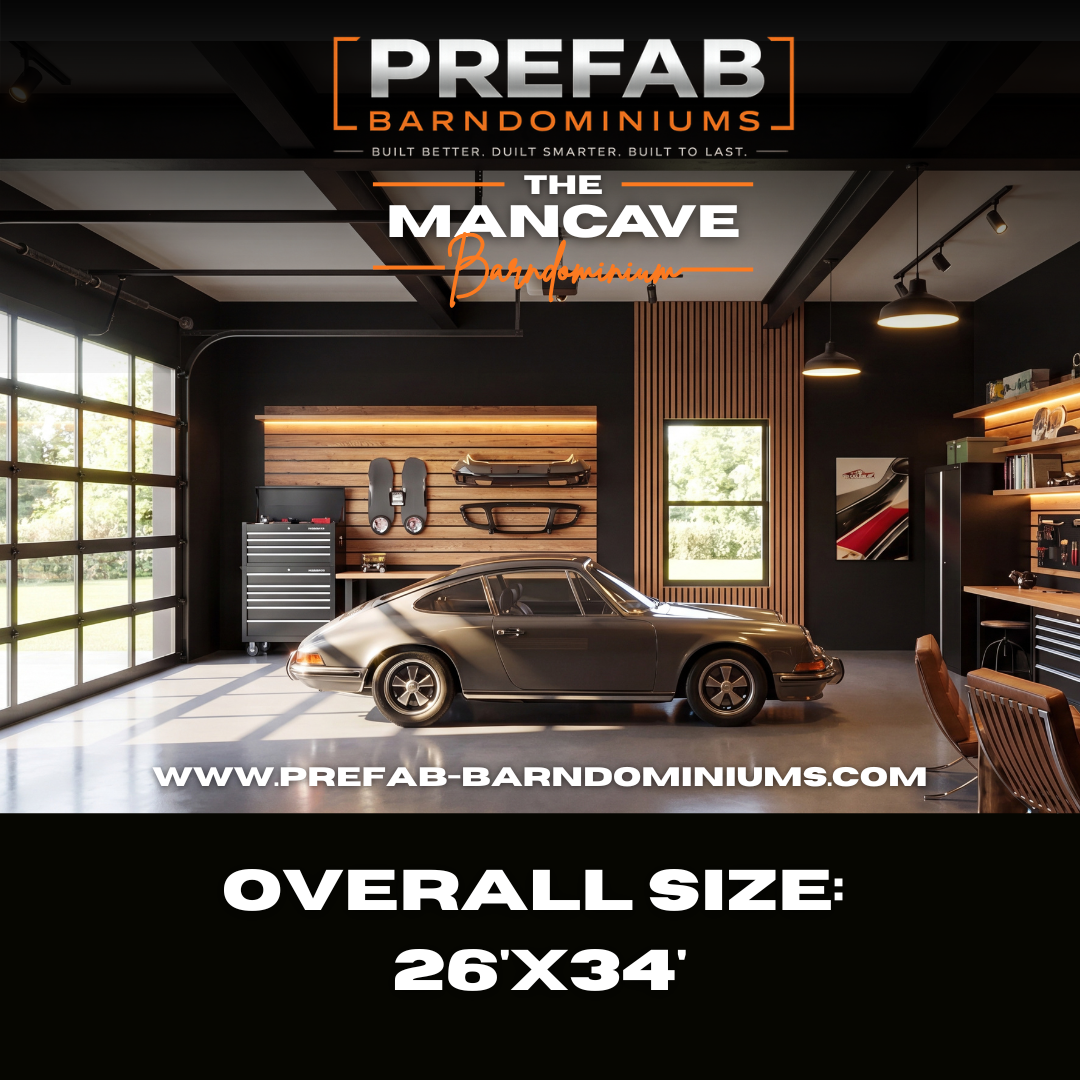 The Mancave Prefab Barndominium - Prefab Kit Package