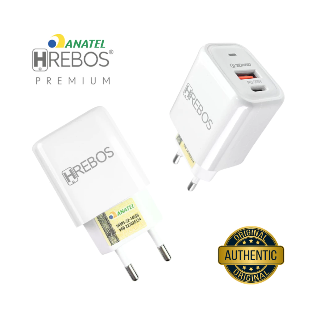 Carregador Turbo Hrebos USB-C e USB