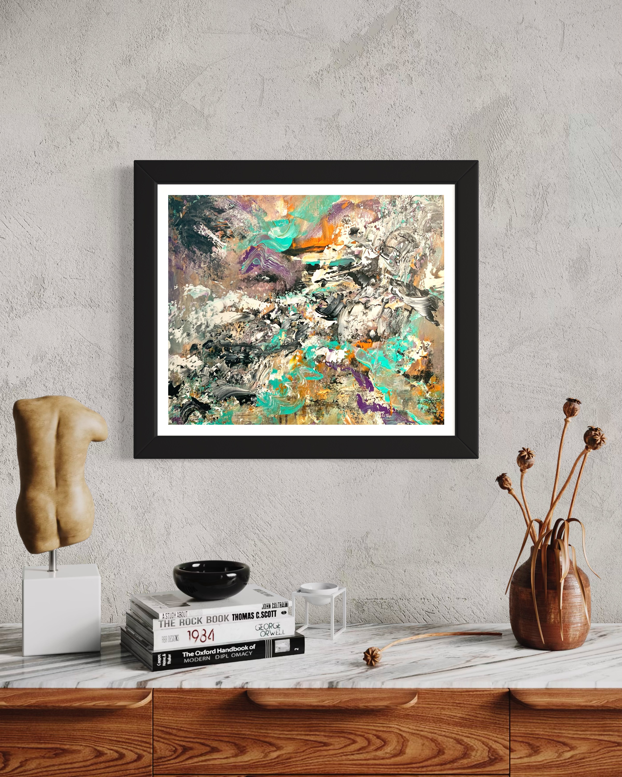 Rivers and Sunsets 16x20 framed