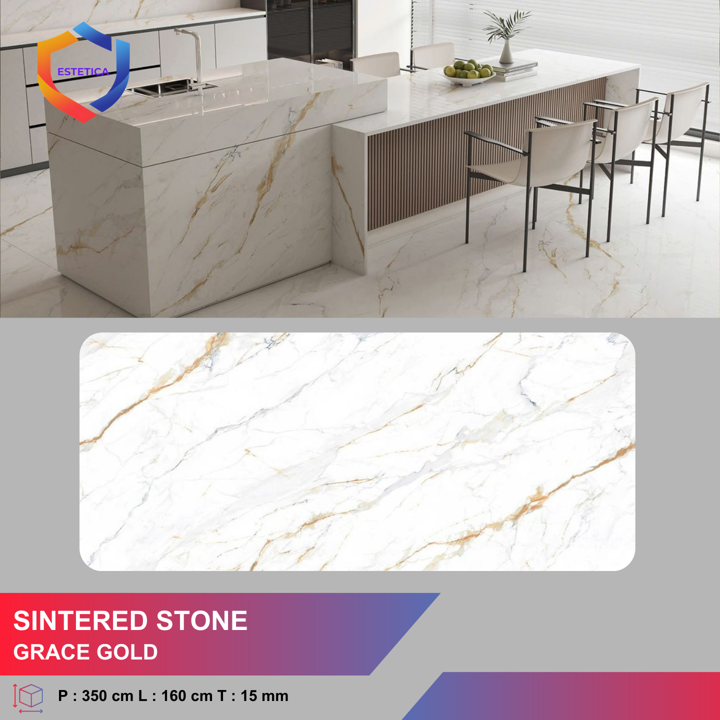 Grace Gold Sintered Stone Slab