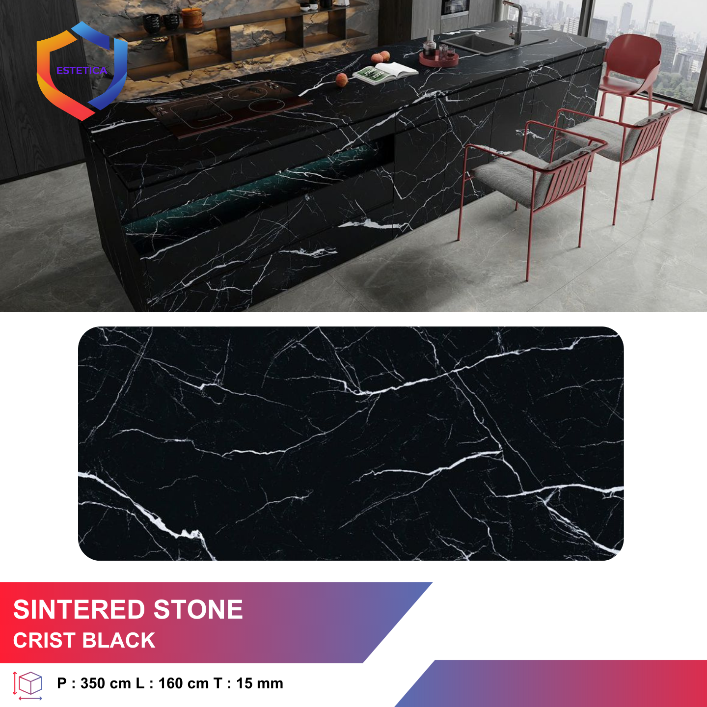 Crist Black Sintered Stone