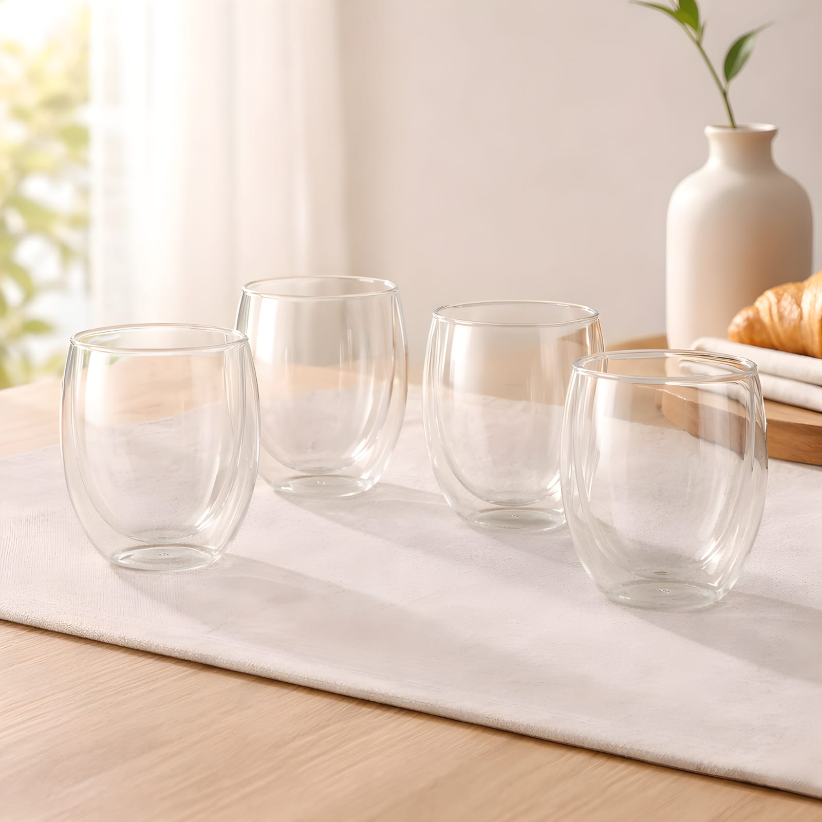 Double Wall Glass Dessert Cups (Set of 4)