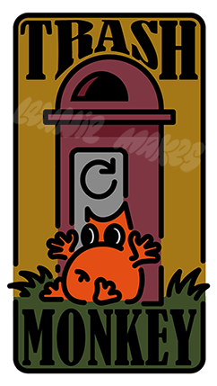 Trash Monkey Sticker