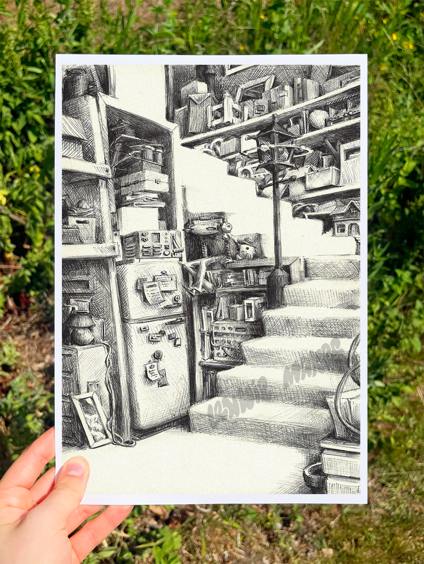 Dude on Staircase - A5/A4/A3 Print