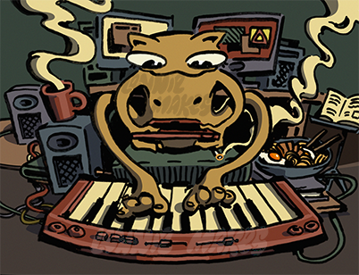 Piano Cat Sticker