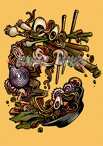 Ramen Explosion Sticker