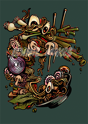 Ramen Explosion Sticker
