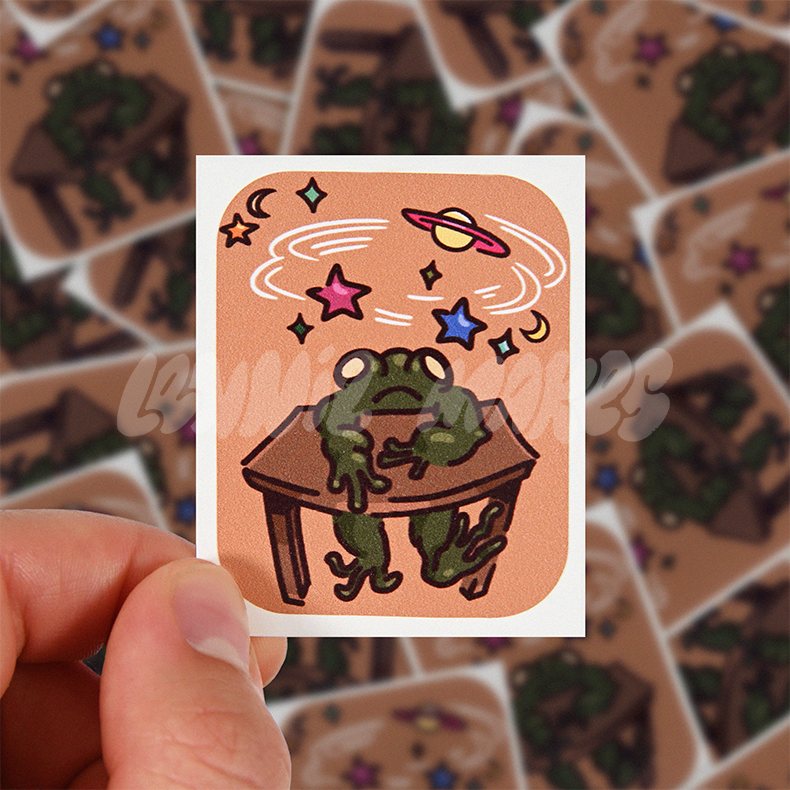 Confused Little Froggy Sticker
