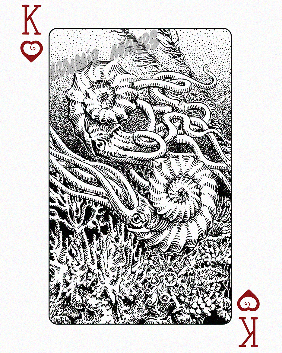 Ammonite King - A5/A4/A3 Print