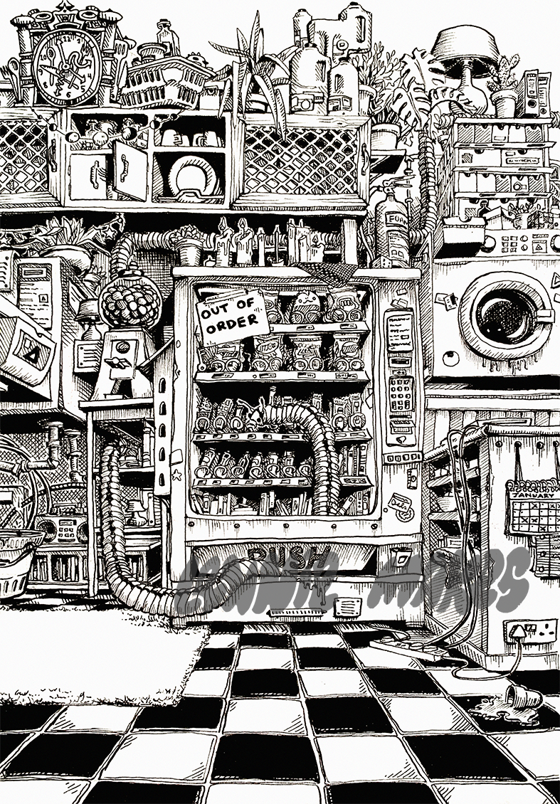 Worm Vendor - A5/A4/A3 Black & White Print