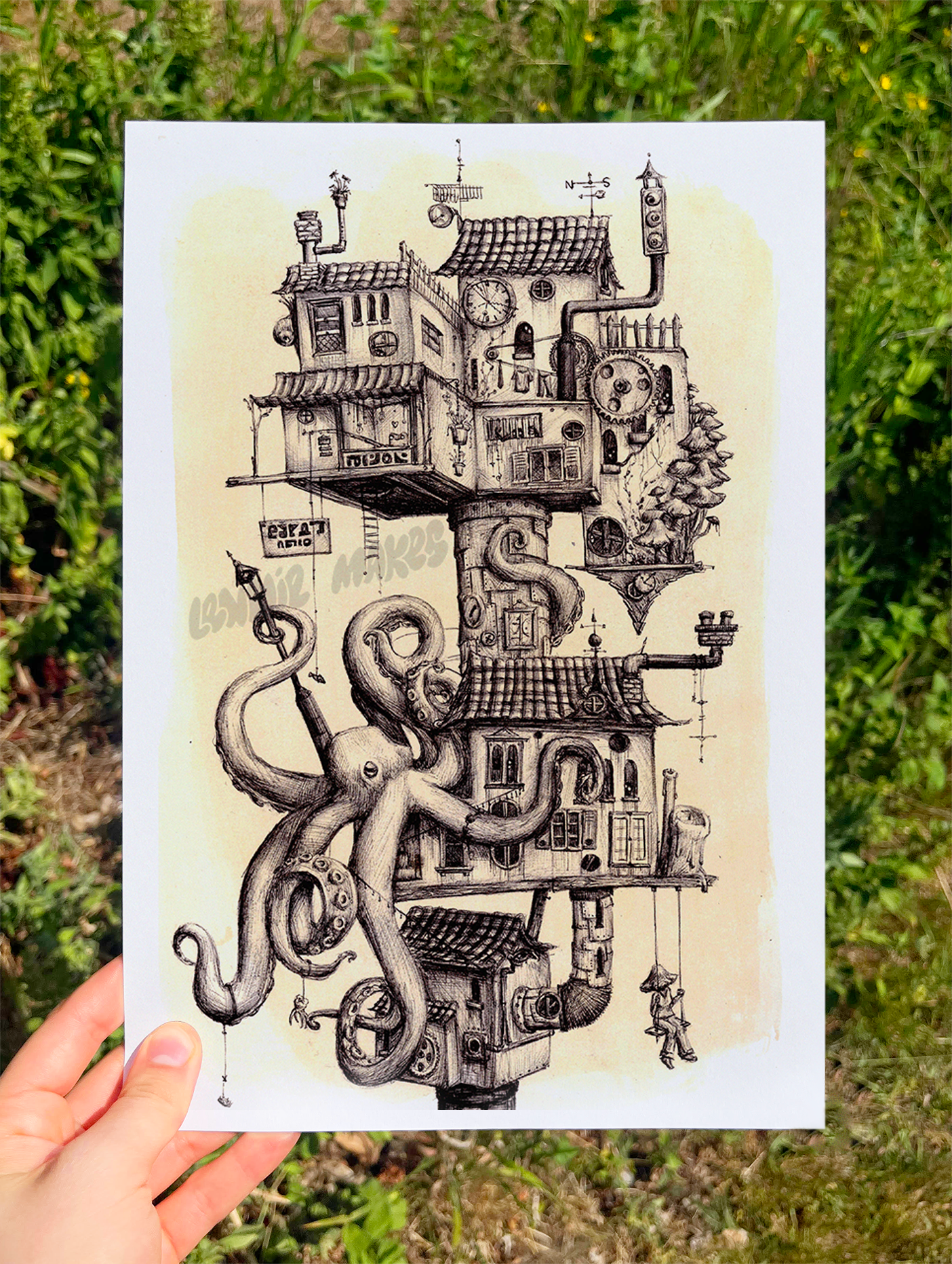Octopus Buildings - A5/A4/A3 Print
