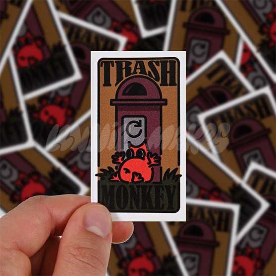Trash Monkey Sticker
