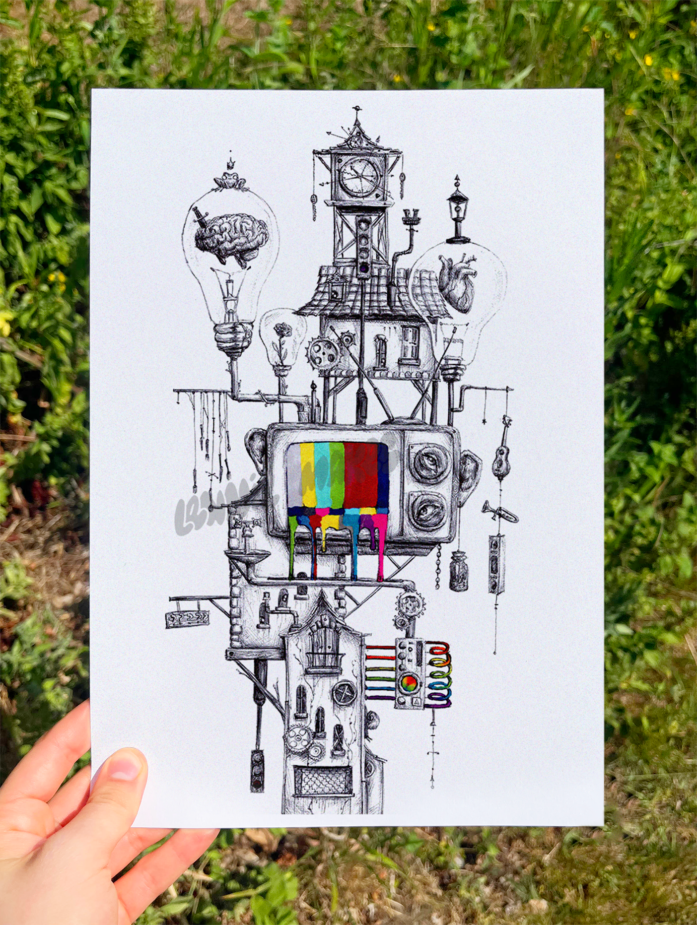 Leaking TV Buildings - A5/A4/A3 Print