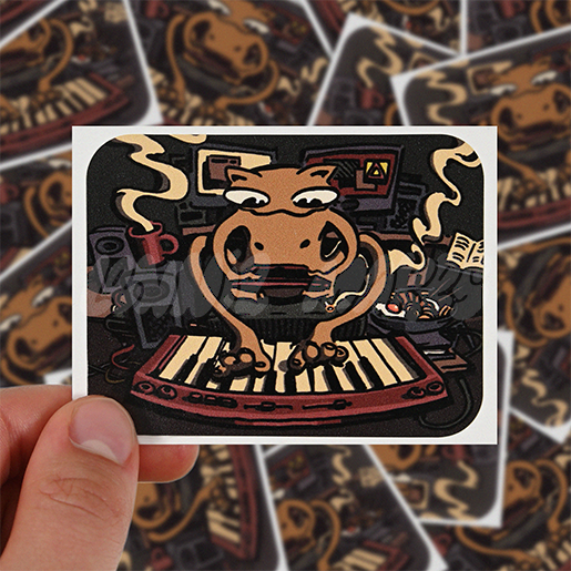 Piano Cat Sticker