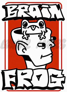 Brain Frog Sticker