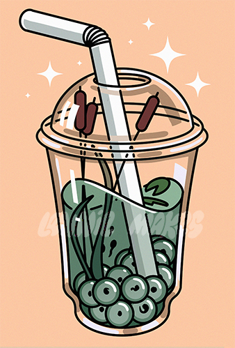 Frogspawn Boba Sticker