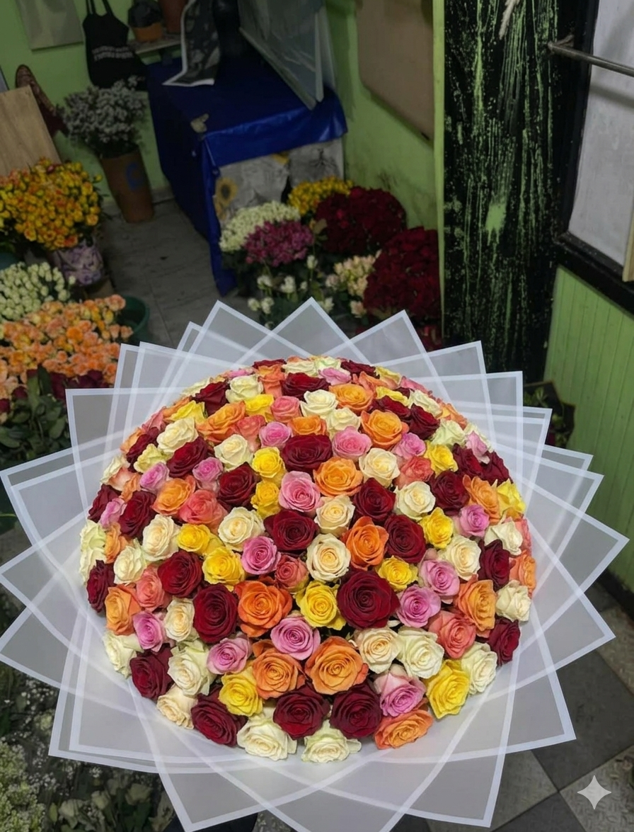 Pétales de rose assortis